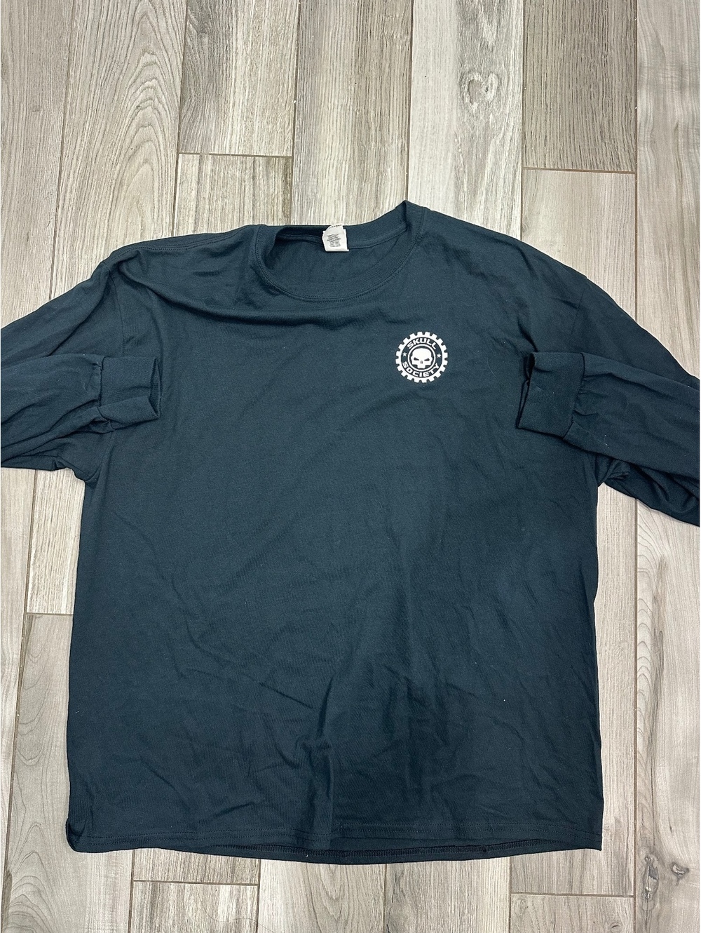 Gildan Black Long Sleeve Skull Society Grumpy Old Bikers Club T-Shirt 2XL